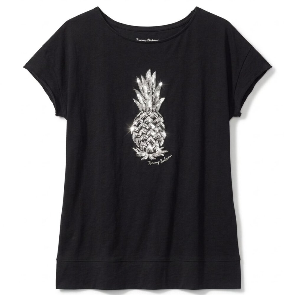 Tommy Bahama Black Pineapple Graphic Short Sleeve Tee L/XL